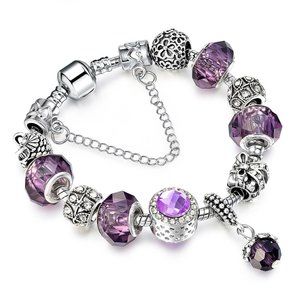 Purple Charm Bracelet